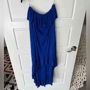 Royal blue Anthropologie high low dress